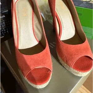 Womans high heel shoes. Never worn, pet free and smoke free home.